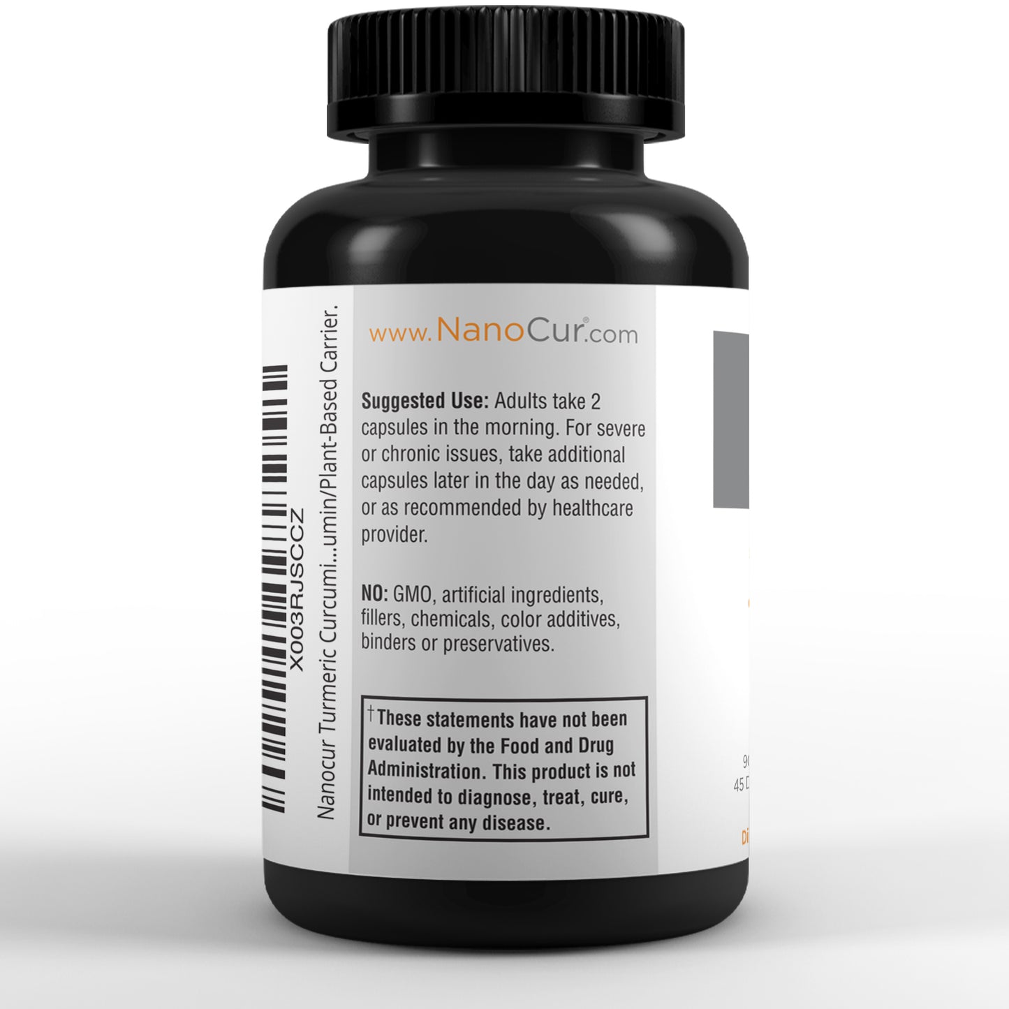 Nanocur Turmeric Curcumin 90 count bottle
