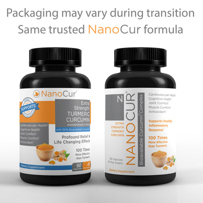 Nanocur Turmeric Curcumin 90 count bottle