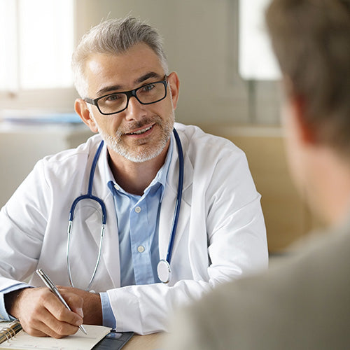 Doctor talking to patient